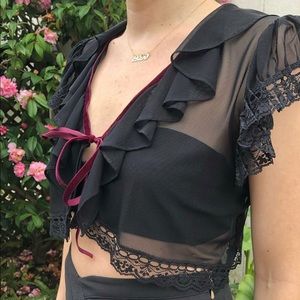 Vintage Sue Wong Crop Top